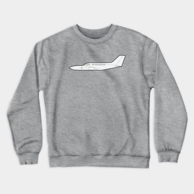 Cessna 402 Utiliner / Businessliner - Corporate Transport Commuter Airplane Crewneck Sweatshirt by Vidision Avgeek